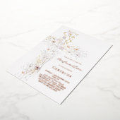 waterverf wildflowers cross bevestiging folie uitnodiging (Gedraaid)