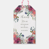 Waterverf Wildflowers Elegant Boho Fall Wedding Cadeaulabel (Voorkant)