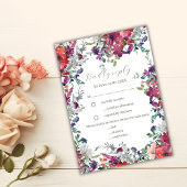 Waterverf Wildflowers Elegant Boho Wedding RSVP