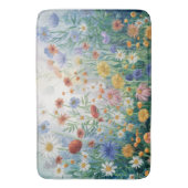Waterverf Wildflowers, Elegant, kleurrijk Badmat (Voorkant Verticaal)