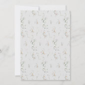 Waterverf Wildflowers Elegante huwelijksuitnodigin Kaart (Achterkant)