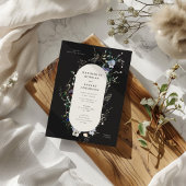 Waterverf Wildflowers Elegante huwelijksuitnodigin Kaart