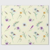  Waterverf Wildflowers Floral Cadeaupapier (Vlak)