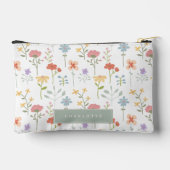Waterverf Wildflowers Floral Custom Name Etui (Achterkant)