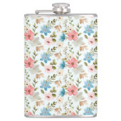 Waterverf Wildflowers Floral Pattern-67676 Heupfles (Voorkant)
