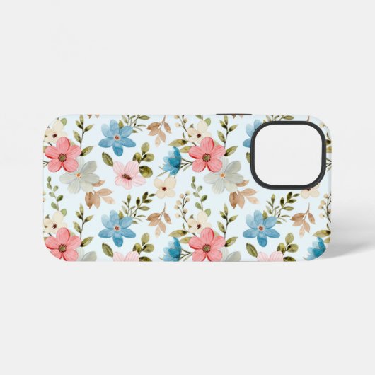 Waterverf Wildflowers Floral Pattern-67676 iPhone Hoesje (Achterkant horizontaal)