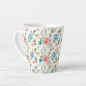 Waterverf Wildflowers Floral Pattern-67676 Latte Mok (Linkerhoek)