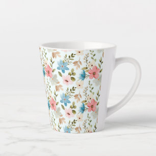 Waterverf Wildflowers Floral Pattern-67676 Latte Mok