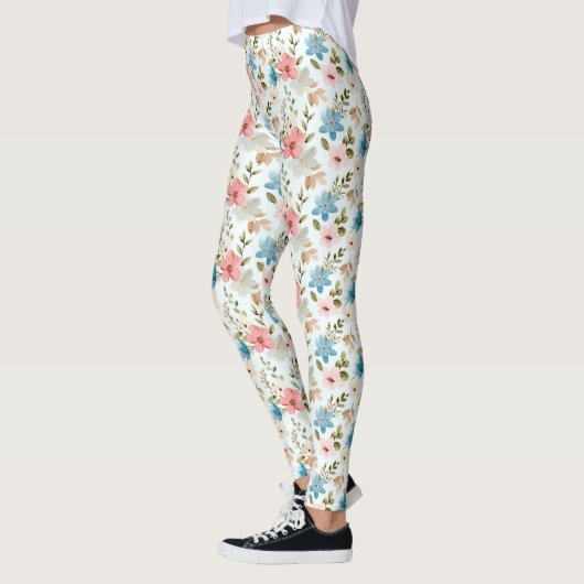 Waterverf Wildflowers Floral Pattern-67676 Leggings (Links)