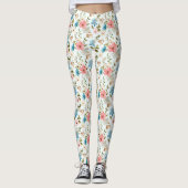 Waterverf Wildflowers Floral Pattern-67676 Leggings (Voorkant)
