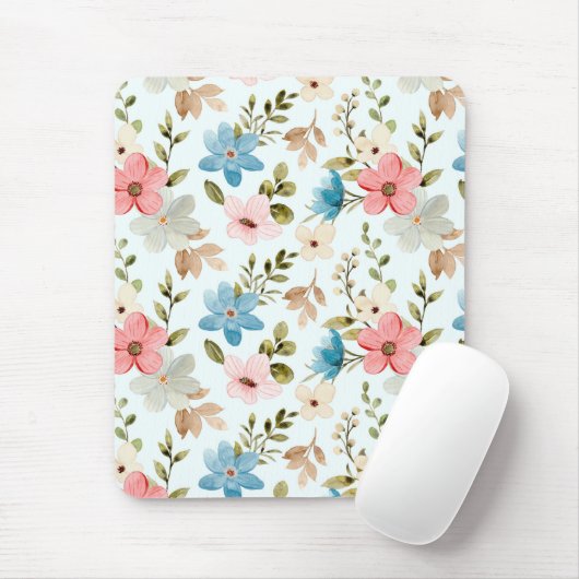 Waterverf Wildflowers Floral Pattern-67676 Muismat (Met muis)