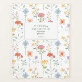 Waterverf Wildflowers Floral Pattern Recept Planner (Voorkant)