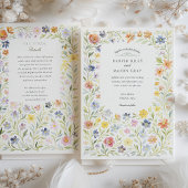 Waterverf Wildflowers Florence Wedding Kaart