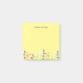 Waterverf Wildflowers Gepersonaliseerde naam Flora Post-it® Notes (Voorkant)