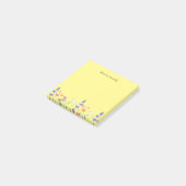 Waterverf Wildflowers Gepersonaliseerde naam Flora Post-it® Notes (Schuin)