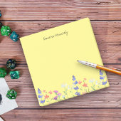 Waterverf Wildflowers Gepersonaliseerde naam Flora Post-it® Notes