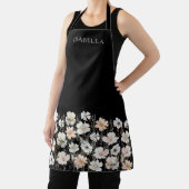 Waterverf Wildflowers Gepersonaliseerde naam Schort (Insitu)