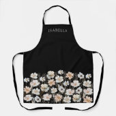 Waterverf Wildflowers Gepersonaliseerde naam Schort (Voorkant)