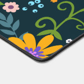 Waterverf Wildflowers Gepersonaliseerde scriptnaam Bureaumat (Hoek)