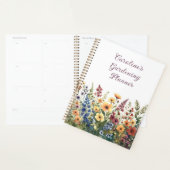 Waterverf Wildflowers gepersonaliseerde zomer Planner (Display)