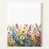Waterverf Wildflowers gepersonaliseerde zomer Planner (Achterkant)