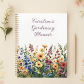 Waterverf Wildflowers gepersonaliseerde zomer Planner