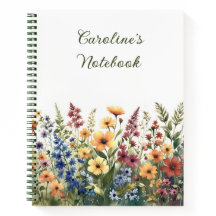 Waterverf Wildflowers Gepersonaliseerde zomerkrant