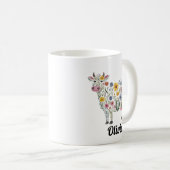 Waterverf Wildflowers in de vorm van een Schattige Koffiemok (Voorkant rechts)