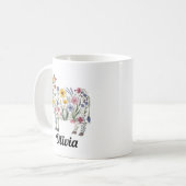 Waterverf Wildflowers in de vorm van een Schattige Koffiemok (Voorkant links)