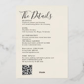 Waterverf Wildflowers Meadow details RSVP Wedding Folie Uitnodiging (Achterkant)