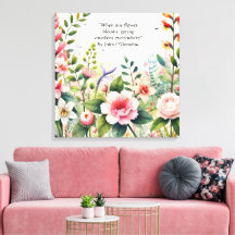 Waterverf Wildflowers met Spring Quote Floral
