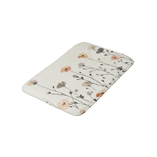 Waterverf Wildflowers Rustiek & Elegant Bloemen Badmat (Gekanteld)