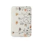 Waterverf Wildflowers Rustiek & Elegant Bloemen Badmat (Voorkant Verticaal)