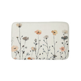 Waterverf Wildflowers Rustiek & Elegant Bloemen Badmat