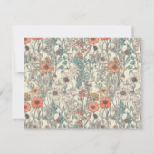 Waterverf Wildflowers Script Note van Notitiekaartje (Achterkant)