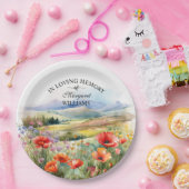 Waterverf Wildflowers viering van het leven begraf Papieren Bordje (Feest)