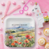 Waterverf Wildflowers viering van het leven begraf Papieren Bordje (Feest)