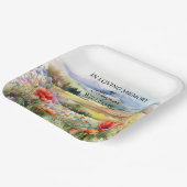 Waterverf Wildflowers viering van het leven begraf Papieren Bordje (Gebogen)