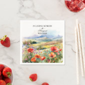 Waterverf Wildflowers viering van het leven begraf Servet (Insitu)