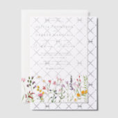 Waterverf Wildflowers Wedding Overlay Vellum Uitnodigingen (Offset (Uitnodiging))