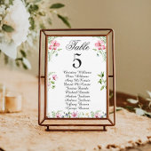 Waterverf Wildflowers Wedding Seating Chart Kaart
