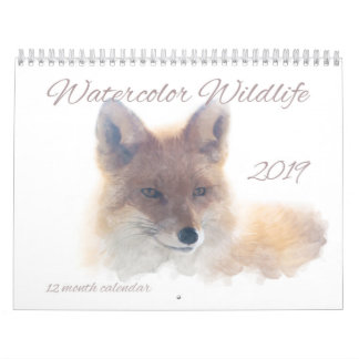 Waterverf Wildlife Agenda Kalender