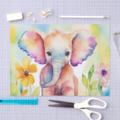 Waterverf Wildlife Elephant Tissuepapier (Craft)
