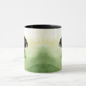 Waterverf Wildlife Magpie Bird Natuur art Koffie Mok (Midden)