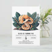 Waterverf Wildlife Snake Verjaardag Kaart (Staand voorkant)
