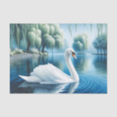 Waterverf Willows en White Swan Decoupage Tissuepapier (Voorkant)