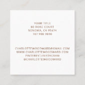 Waterverf Wind Blown Paardenbloem Bloemen Vierkante Visitekaartje (Achterkant)