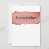 Waterverf Wine Stain Winery Birthday Party Kaart (Achterkant)