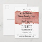 Waterverf Winery 50 & Fabulous Birthday Party Uitnodiging Briefkaart (Voorkant / Achterkant)