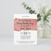 Waterverf Winery 50 & Fabulous Birthday Party Uitnodiging Briefkaart (Staand voorkant)